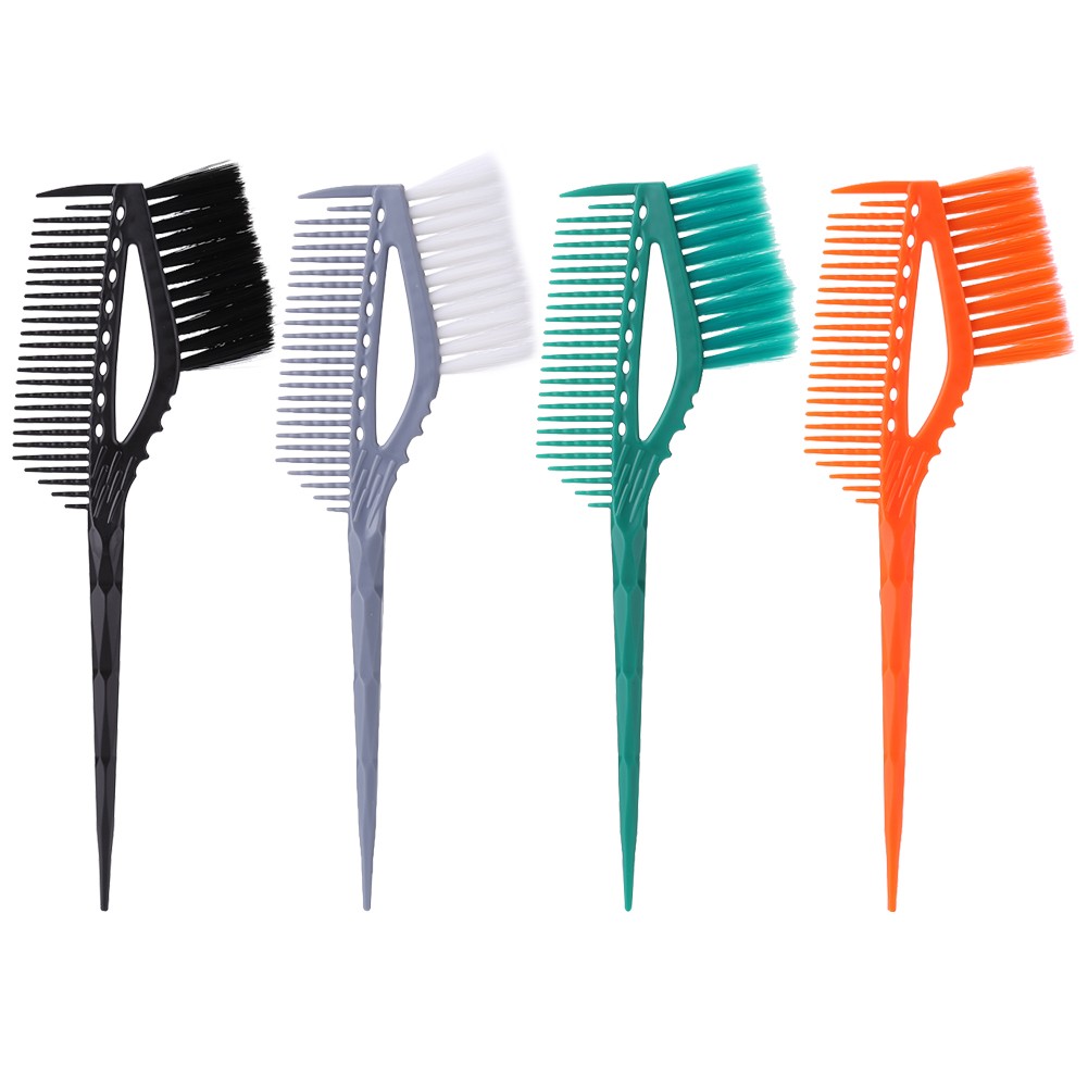 Professional Hair Dye Comb With Brush Plastic Hair Coloring Brushes Comb Barber Salon Hairdressing Hair Styling Tools