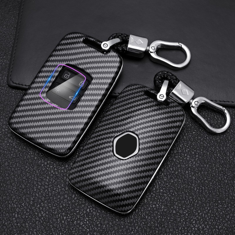 Carbon Fiber Remote Car Key Case For Renault Megane Koleos kadager Talisman Espace captour Clio Fob 2016-2020 car key cover