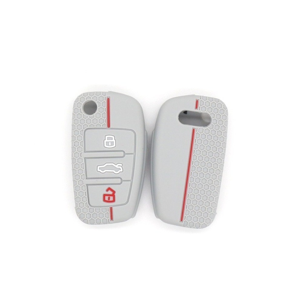 Silicone Flip Car Key Case Cover Remote Control Cover Protector For Audi A1 A3 A6 Q2 Q3 Q7 TT TTS R8 S3 S6 RS3 RS6 Accessories