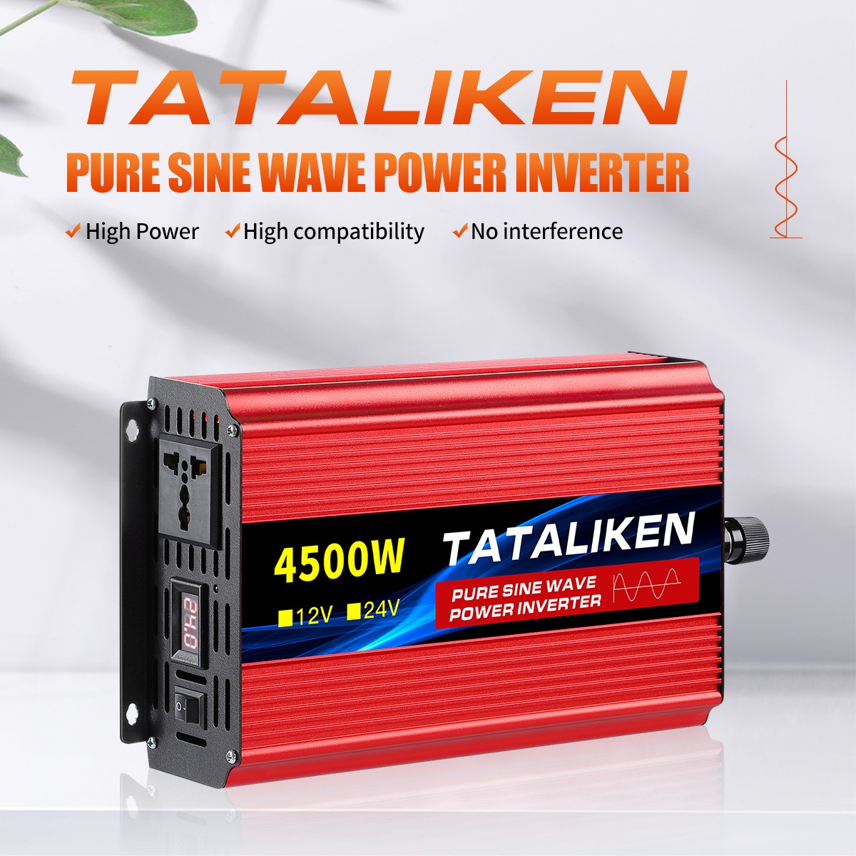 pure sine wave inverter 12v 24v to 220v 1600w 2500w 3500w 4000w dc to ac voltage converter 12 220 mini car power supply