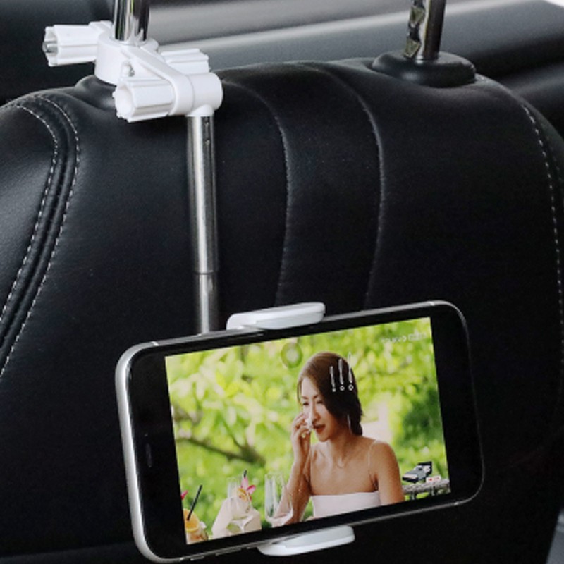 360 Degree Car Rearview Mirror Mount Phone Holder for iPhone 12 GPS Seat Smartphone Car Phone Holder Adjustable Support Stand