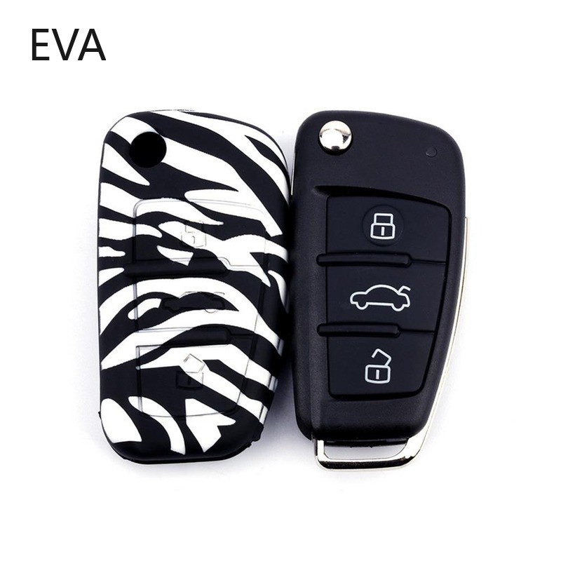 Car Key Case Cover Protector Flip Car Key Case Cover Fob Shell Silicone Skin Holder For Audi A3 Q2L Q3 S3 RS3 A4 A6 A6L A8 Q7