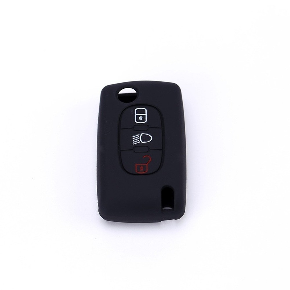 Silicone Car Console Key Cover Case Shell Skin Protection for Citroen C2 C4 C5 Picasso Xsara C5 C6 C8 Folding Keys Accessories