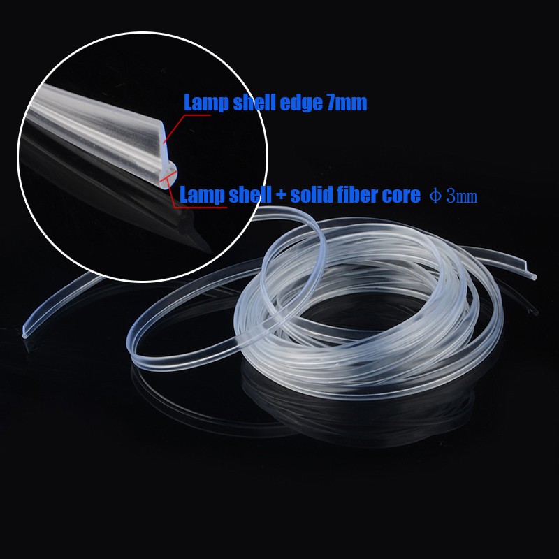 3mm Fiber Optic Neon Wire Extension Strip Light Invisible Guide Accessories for Car Interior Ambient Lighting Equipment