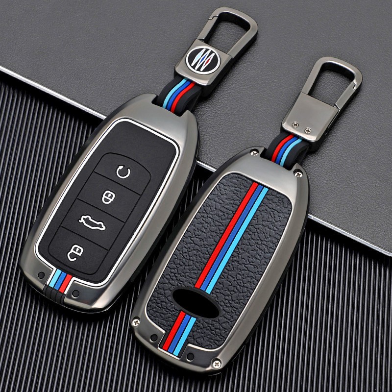 1x Zinc Alloy 4 Button Smart Car Key Case For Chery Tiggo 8 Pro Tiggo 8 Plus New 5plus 7pro Shell Key Bag Protector