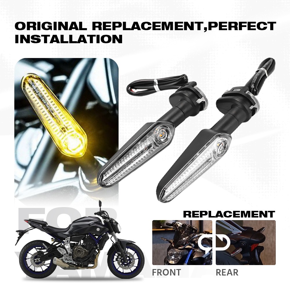 مصباح إشارة الانعطاف LED لياماها MT07 المتتبع 700 XJ6 FZ6 MT09 900 MT10 ملحقات الدراجة النارية مؤشر مصباح المتعري الاتجاهي