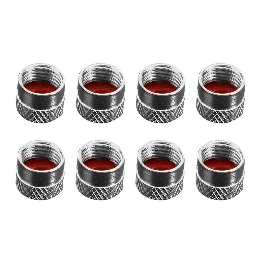 8pcs/set 8mm Car Valve Caps Metal Short Gasket Premium Tire Valve Cap Car Cap Cap Car Tire Wheel Valves Tire Stem Air Caps