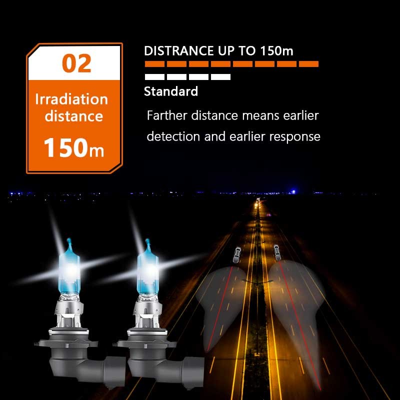 OSRAM H7 H4 H1H8 H3 H11 9005 9006 HB3 HB4 Night Breaker Halogen Bulbs Fog Lights 12V 55W 3700K + 150% Brightness (2pcs)