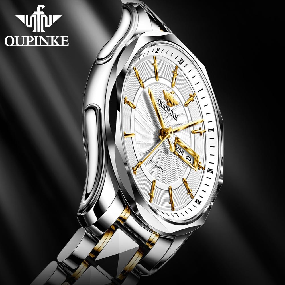 OUPINKE Luxury Brand Fully Automatic Mechanical Watches for Men Steel Watches Business Watches Mechanical Watches