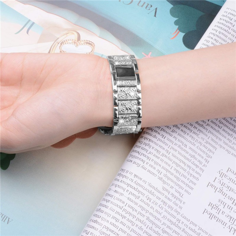 stainless steel diamond band for apple watch 7 6SE5431 strap 40mm 44mm for iwatch series 38mm 42mm41mm 45mm women metal bracelet