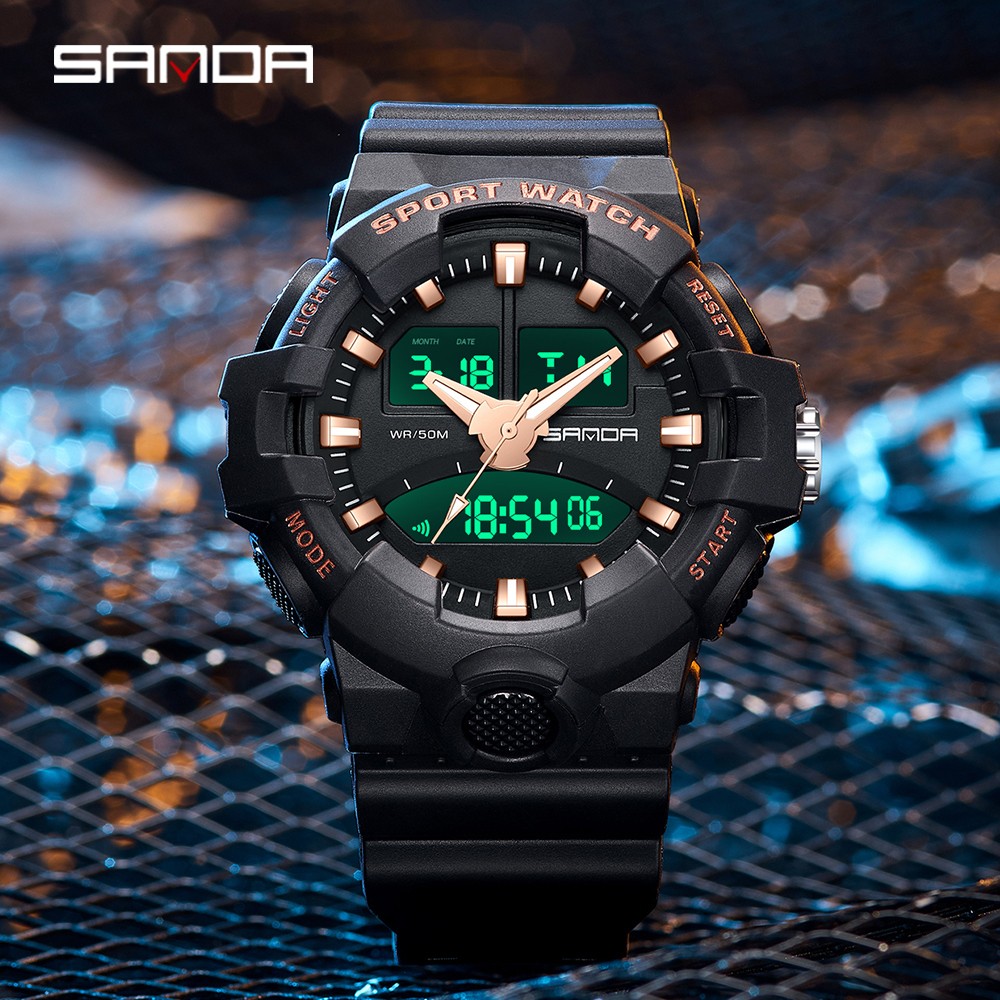 Men Analog Digital Watch Shock Resistant Military Sports Watch Multifunction Wristwatch Waterproof Watch For Man 2022