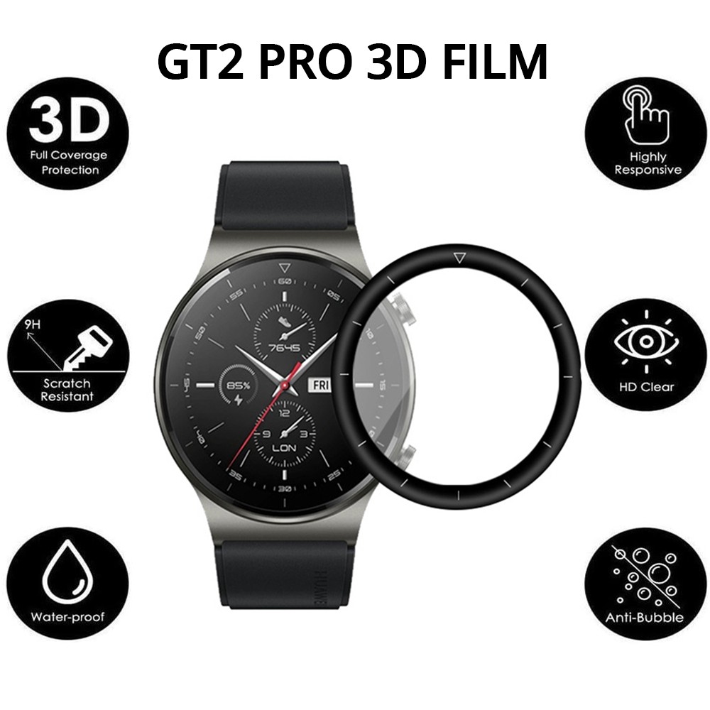 Huawei Watch Glass Film Full Screen Protector For Porsche 9h Hd Glass For Huawei Watch Gt2 Pro 3D