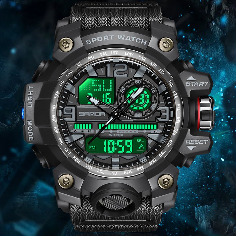 SANDA Brand G-Style Military Watch Men Digital Shock Sports Watches for Man Waterproof Electronic Wristwatch Mens 2022 Relogios