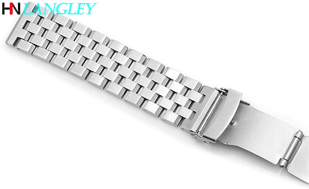 High Quality 5 Rows Engineer Cast Metal Watch Band Stainless Steel Bracelet Straps Replacement Screws Link 20mm/22mm/24mm/26mm