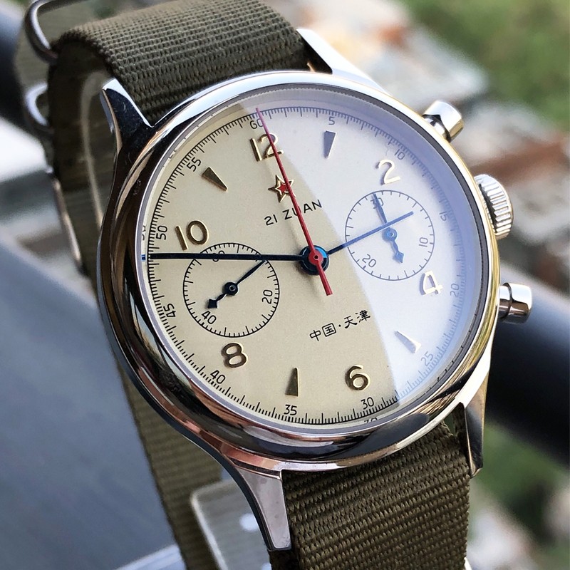 Seagull movement 1963 chronograph men's watch 38mm pilot st1901 mechanical sapphire men's watches 40mm montre homme military