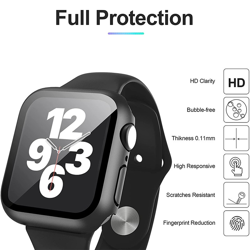 Cover for Apple Watch Series 7 6 5 4 3 2 SE iWatch 41mm 40mm 45mm 44mm 38mm 42mm 41 40 45 44mm Case Screen Protector Accessory