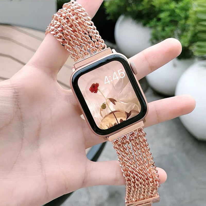 dress bracelet for apple watch band 40mm 41mm 38mm 45mm 44mm 42mm 38mm metal watchband bracelet iWatch series 3 4 5 6 se 7 strap