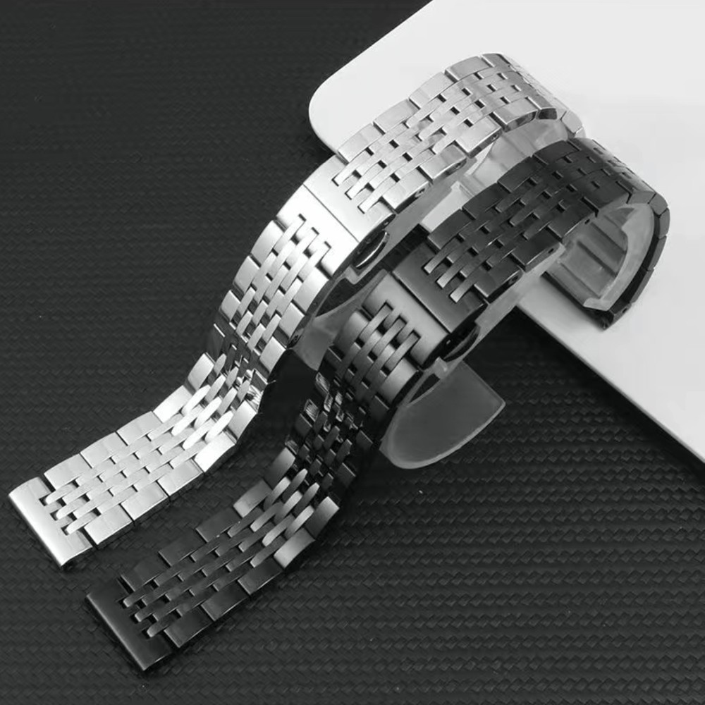 12 14 16 18 24 22mm 20mm solid polished luxury men strap for Samsung Galaxy Watch4 classic 3 for seiko metal watchband bracelet