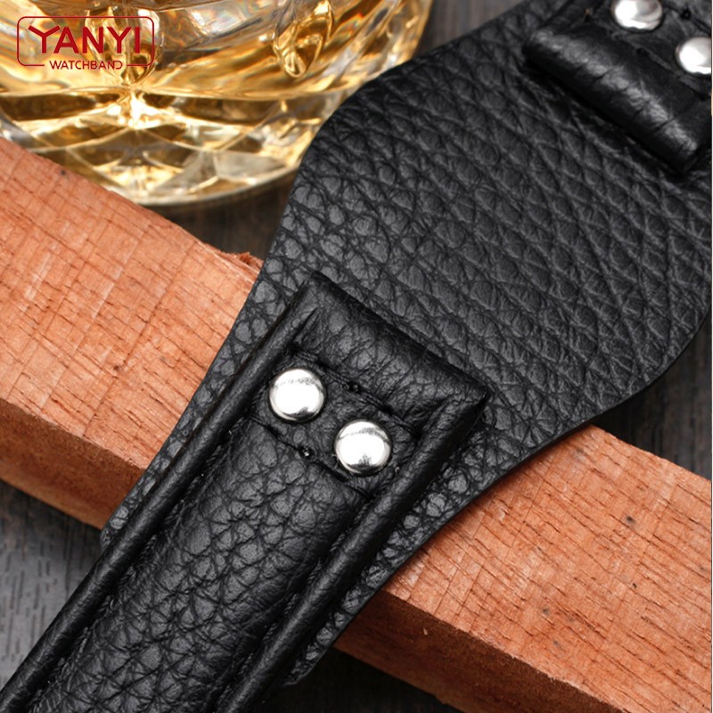 Genuine leather men's watch band, 22mm strap with engraving mat CH2891 CH3051 CH2564 CH2565