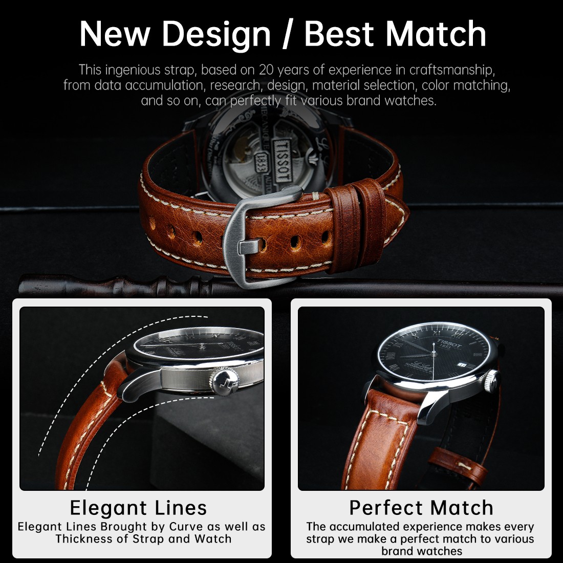 High Quality Soft Calf Genuine Leather Watch Band For Huawei Watch Gt 2 Strap Samsung Galaxy Watch Strap 22mm Watch Accessories