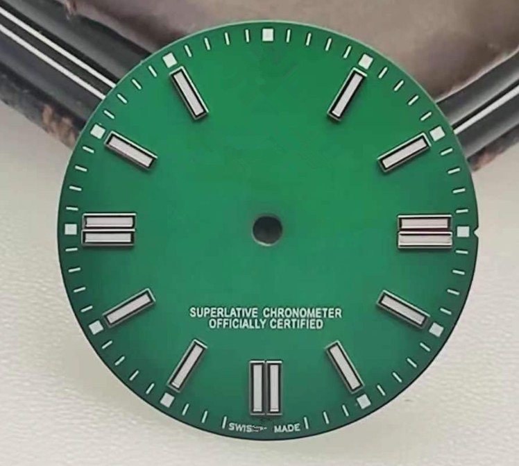 28mm blue luminous watch dial for ETA2824/2836 8215/8200 2813 movement with R logo