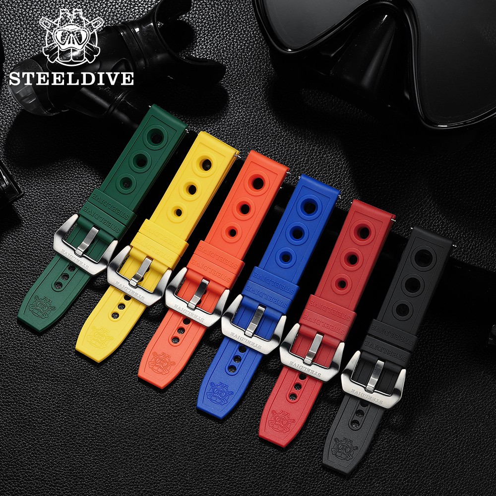 TP001 Tropic Strap 20mm Replacement Watch Bands Automatic Watch Bracelets Diving Watches Waffle Strap 20/22mm