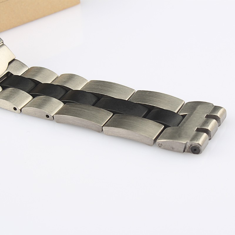 New 20*22mm Solid Stainless Steel Watchband for Swatch Metal Silver Watch Band Strap Men's Wristband Folding Clasp Stock Logo