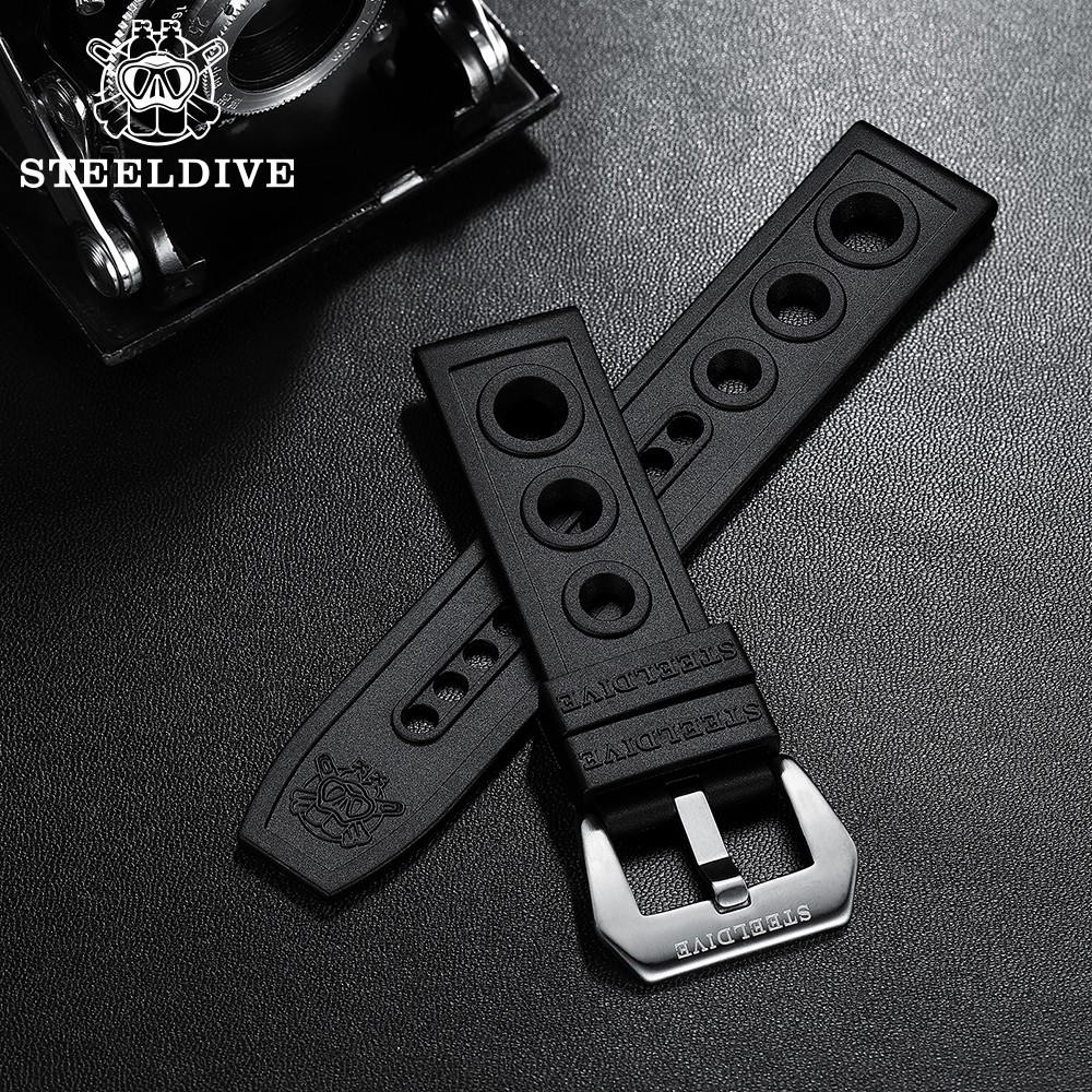 STEELDIVE Automatic Watch Strap 20mm Mechanical Watch Bands 22mm Steel Diving Watch Rubber Strap 20/22mm Fashion Watches Bracelets