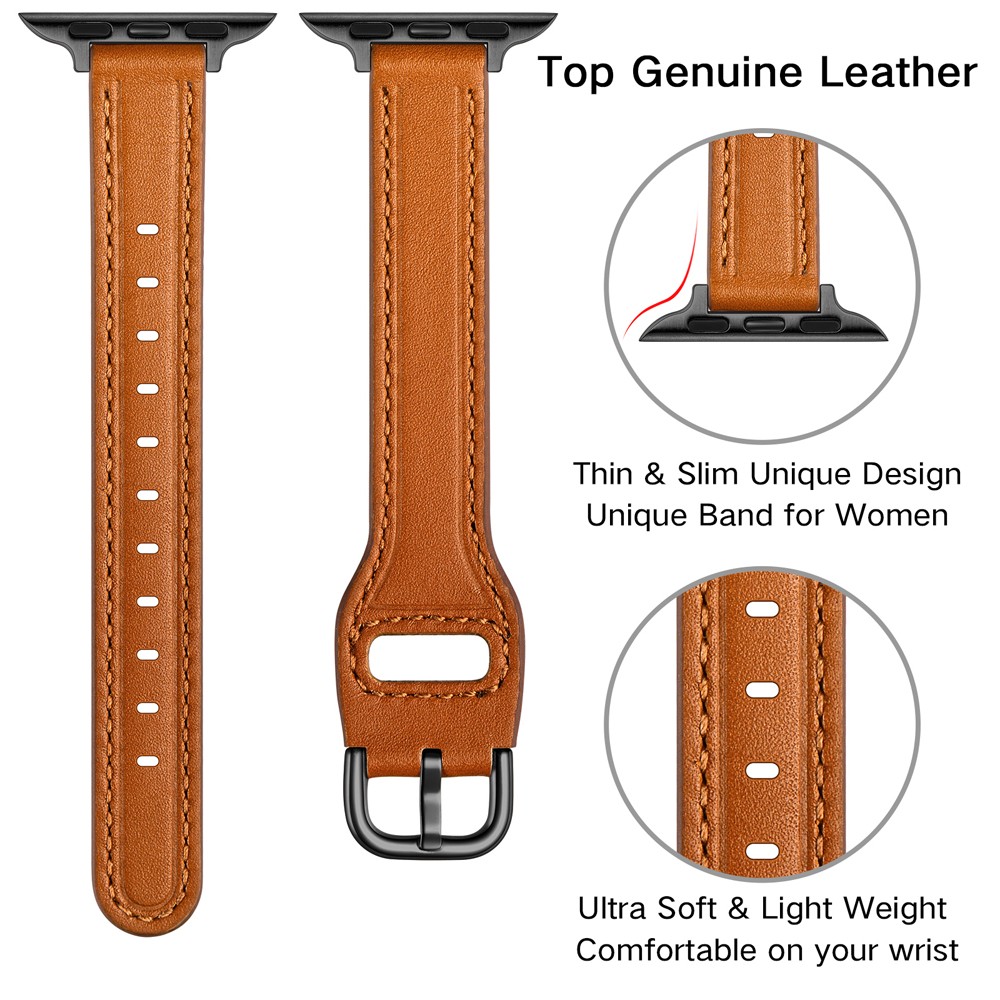 Soft Leather Watch Band for Apple Watch Strap 41mm 45mm 38/42mm 40mm 44mm Bracelet for iWatch Series 7 3 5 6 SE Wrist Watchband