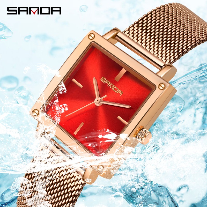 SANDA 2022 Top Brand Women Quartz Watches Simple Style Ladies Quartz Wristwatch Fashion Waterproof Watch Relogio Feminino