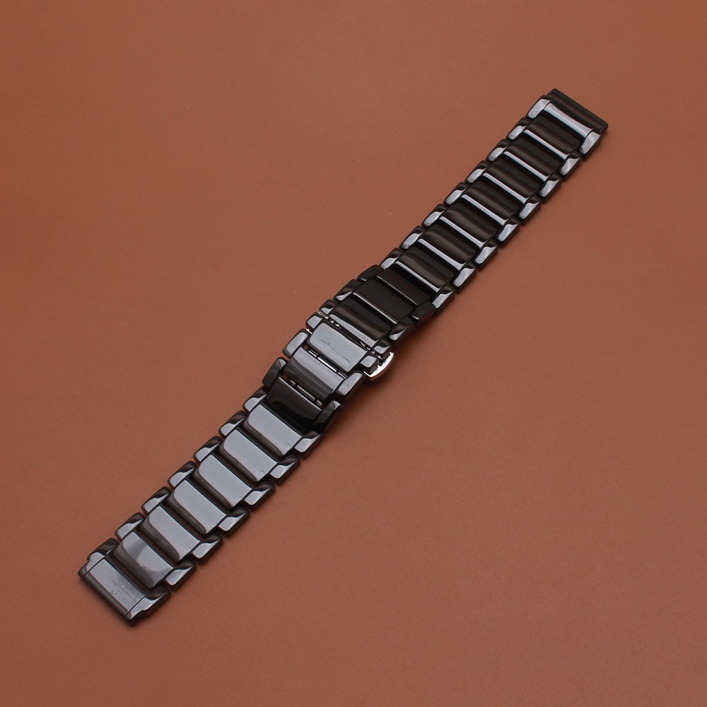 High Quality Watchband Black White Ceramic Watch Accessories 20mm Lug 18mm Special End Straps Bracelets for Huawei Smart Watches