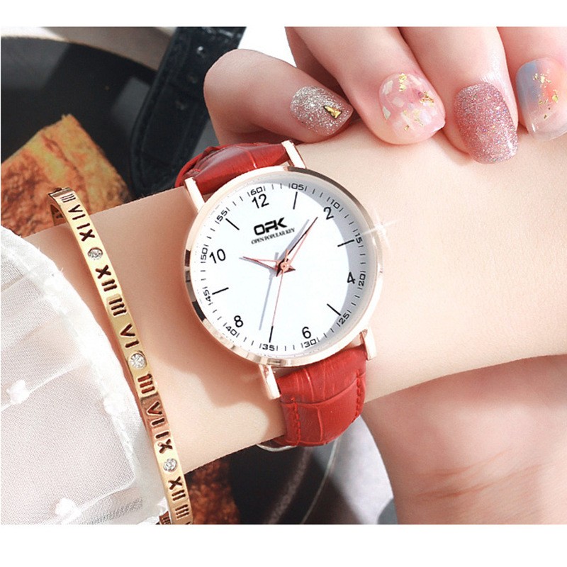 Ladies Watch Korean Fashion Trend Strap Quartz Watch, Punk Style Waterproof Luminous Luxury Leather Watch Accessories Women Gifts