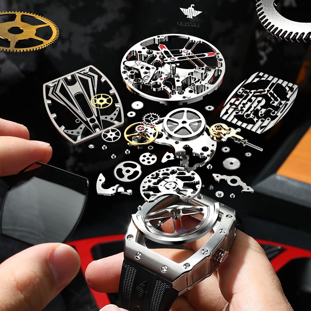 OUPINKE Luxury Brand Men's Mechanical Watches Automatic Swiss Movement Waterproof Sapphire Mirror Men Automatic Watches