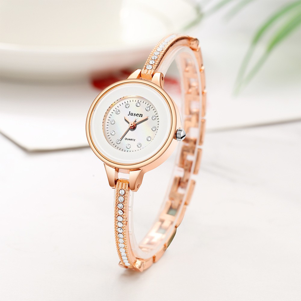 Hot selling new simple lady diamond inlaid women's Quartz Watch Leisure high quality fine crystal with student Watch