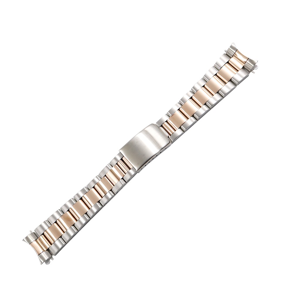 CARLYWET - Rose Gold or Silver Two Tone Watch Band, 316L, 13, 17, 19, 20mm, Wholesale