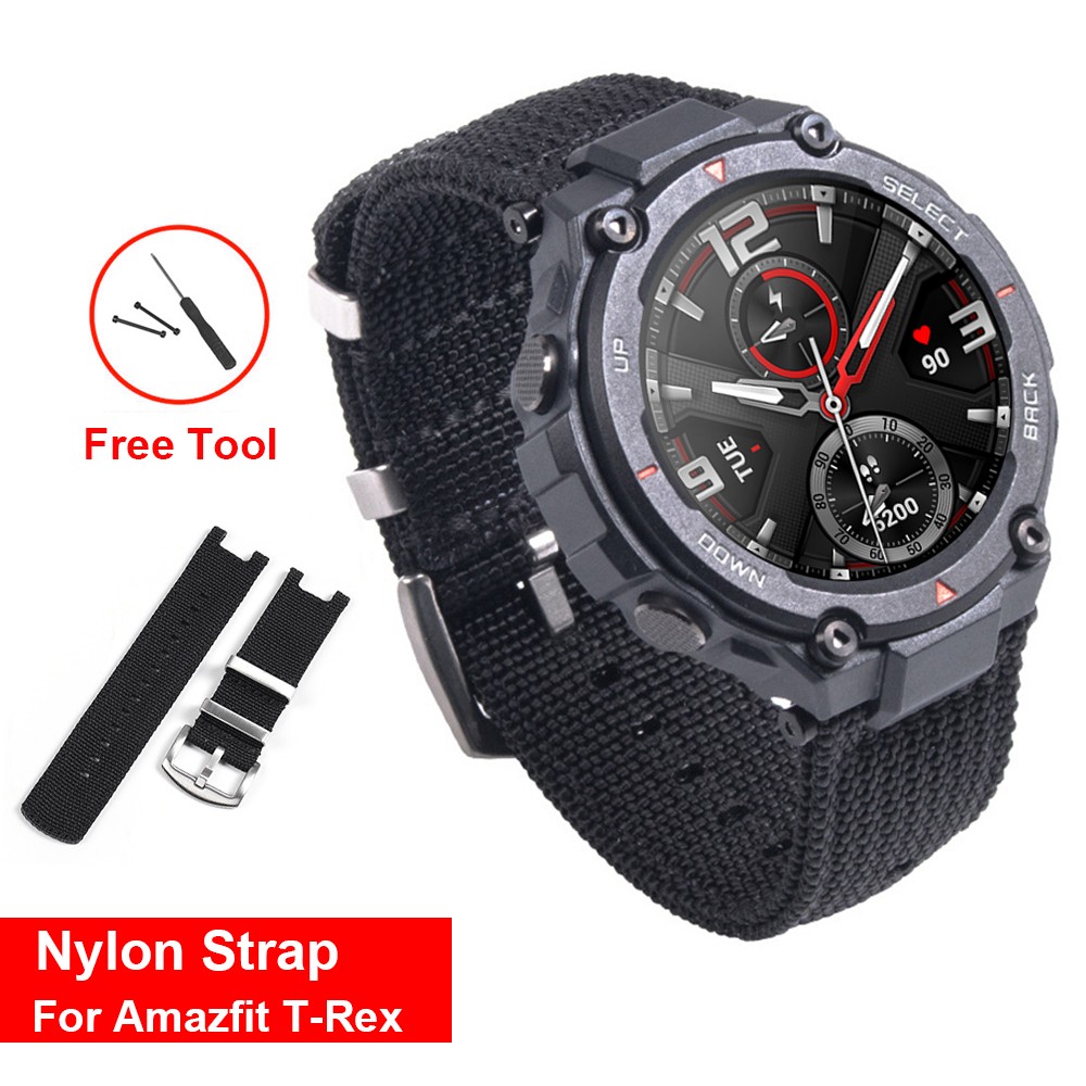 Nylon Watch Band Band For Amazfit T Rex T-Rex Ares Smart Watch Wrist Strap Replacement Accessories Bracelet