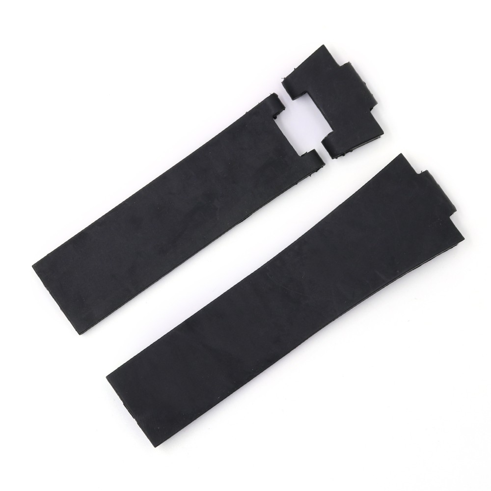 Carliot 22*10mm/25*12mm Black Brown Blue Waterproof Silicone Rubber Replacement Wristband Strap Strap for Ulysse Nardin