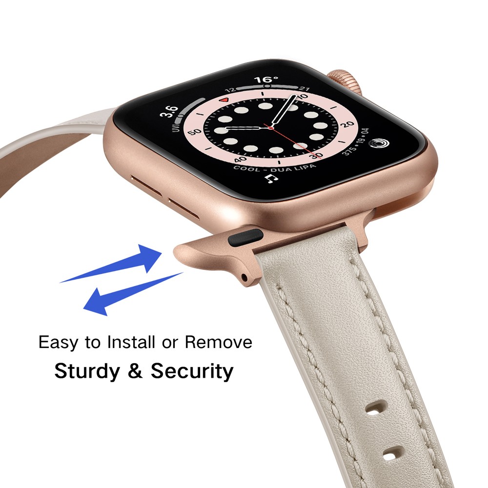 Genuine Leather Wrist Strap for Apple Watch Band 7 6 SE 5 4 3 Bracelet for iWatch Series 41mm 45mm 38mm 40/42mm 44mm Wristbands