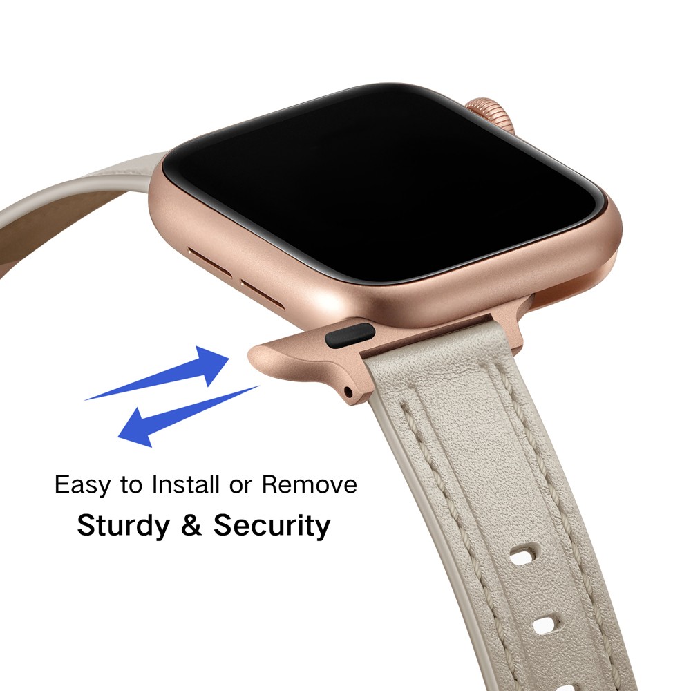 Leather Watch Wrist Strap for Apple Watch Series Band 7 6 4 5 3 SE Bracelet for iWatch 41mm 45mm 38mm 42mm 40mm 44mm Watchbands