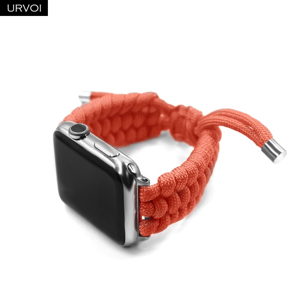 URVOI الفرقة ل أبل سلسلة ساعة 7 6 SE 5 4 3 تمتد مشبك حبل حزام ل iWatch outdoor تصميم النسيج الفرقة 40 41 44 45 مللي متر