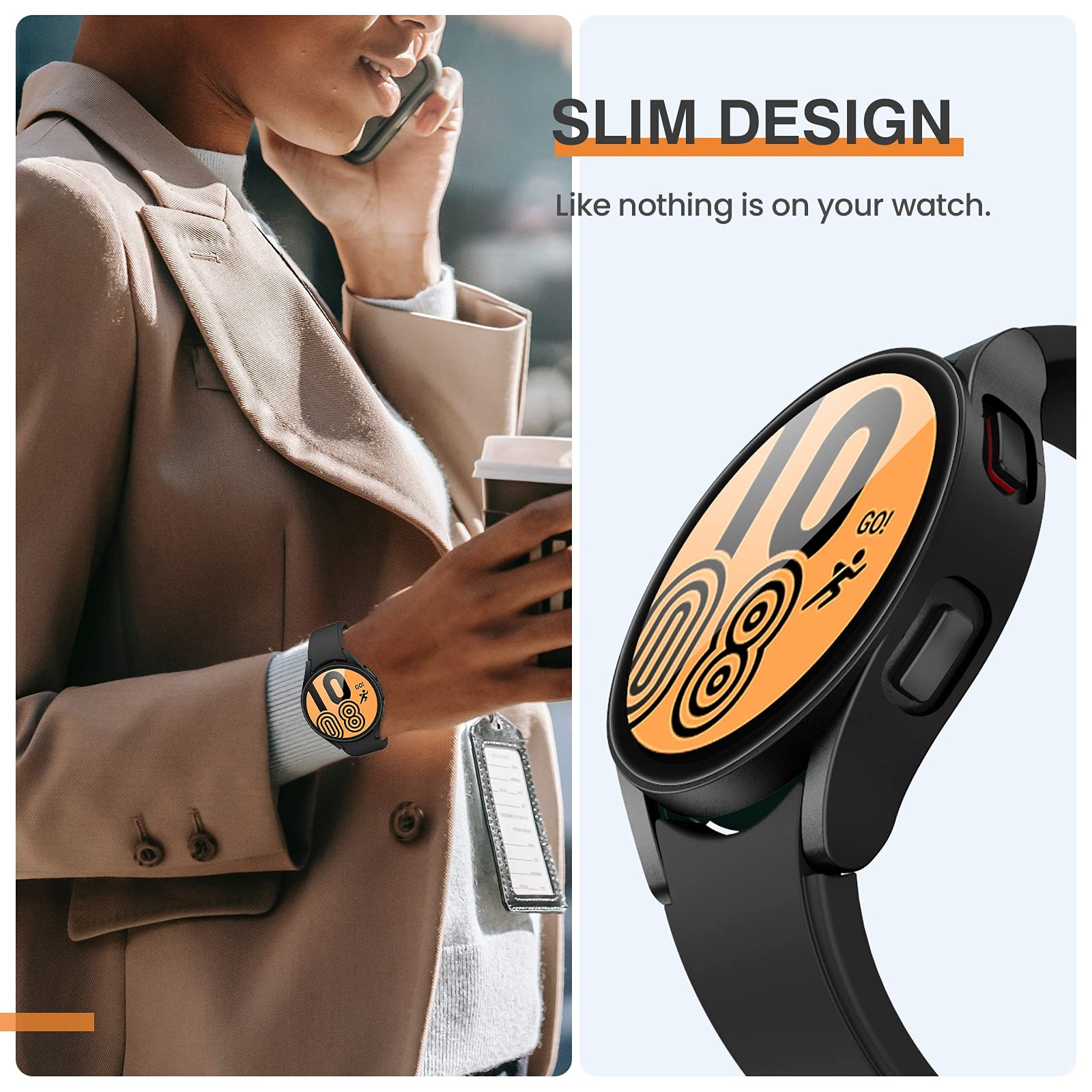 Samsung Galaxy Watch 4 Screen Protector Case 44mm 40mm Protective Flip Cover Hard PC Bumper Case For Women Men Watch 4 44mm 40mm