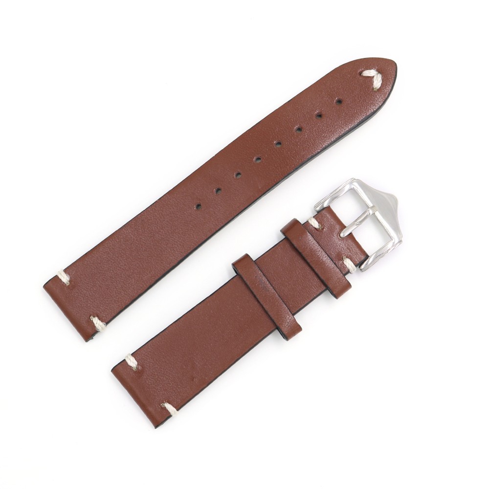 CARLYWET - Cowhide watch strap, antique, smooth, 20, 22, 24mm, wholesale, new style, black, brown, blue, red, polishing buckle