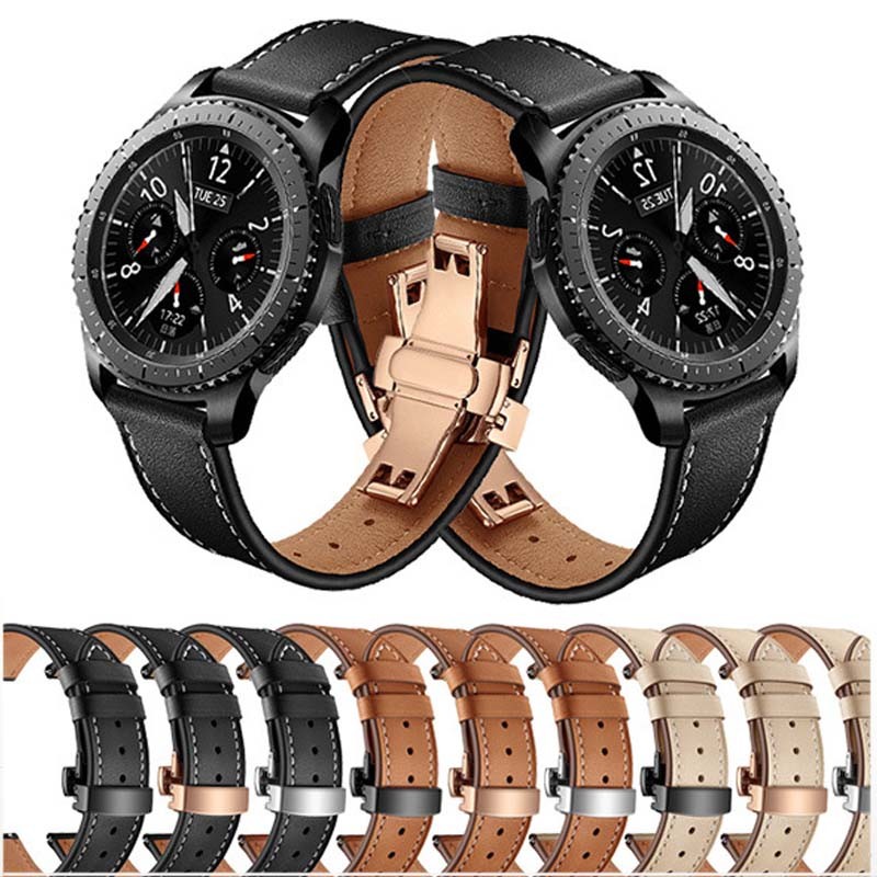 20 22mm Leather Strap For Huawei Watch GT 2 46mm Watch Band For Samsung Galaxy Watch 4 40/44mm Calsssic 46 42mm Active2 Bracelet