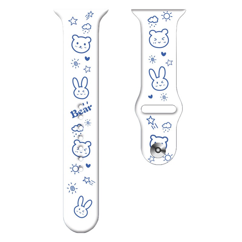 Doraemon Silicone Strap for Apple Watch Band 44mm 45mm 42mm 40mm 38mm 41mm Anime Watchband iWatch Apple Watch Serie 6 5 3 SE 7