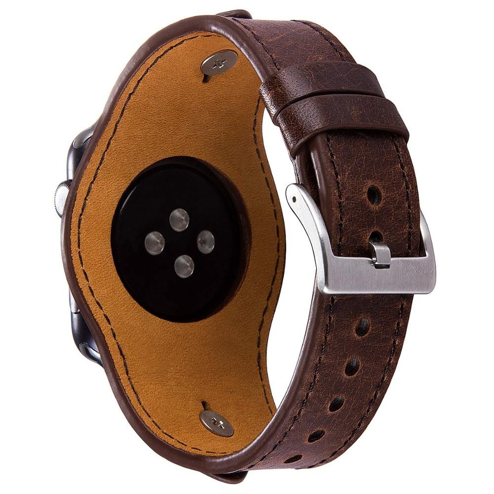 cuff bracelet for apple watch band 44mm 40mm leather watchband iWatch 42mm 38mm strap correas strap for series 6 se 5 4 3 7 45mm