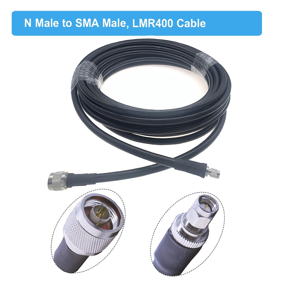 LMR400 Cable RP-SMA Male to N Female 50 Ohm RF Coax Extension Jumper Pigtail for 4G LTE Cellular Amplifier Phone Signal Booster