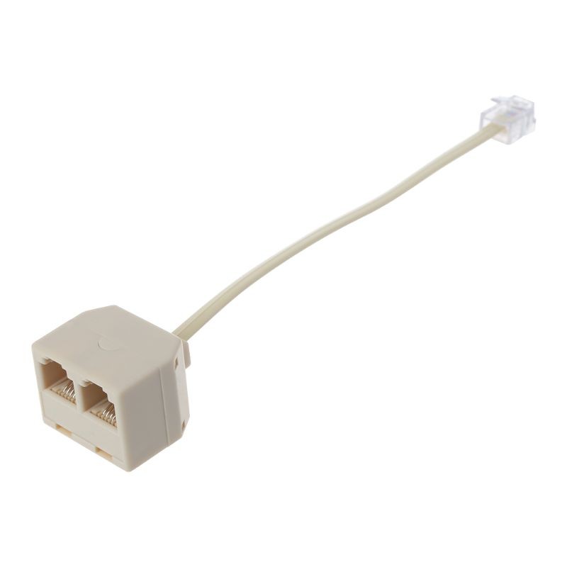 Phone Splitter RJ11 6P4C 1 Male to 2 Female RJ11 to RJ11 Splitter Phone Charger