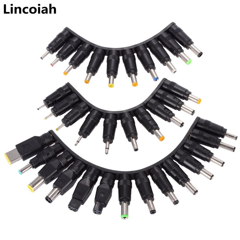 34pcs/8pcs Universal 5.5mm x 2.1mm DC AC Power Adapter Tips Connector Kits For Lenovo Thinkpad Laptop Power Supply Plug Jack Kits