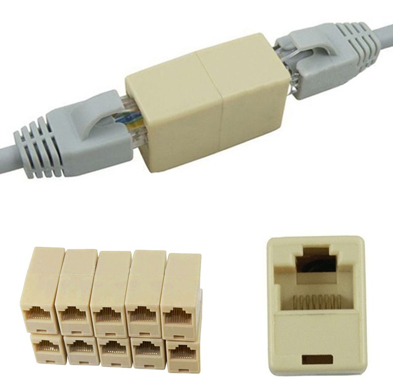 5pcs New Alloy Internet Tools RJ45 CAT5 Coupler Plug Adapter Network Lan Cable Extender Connector