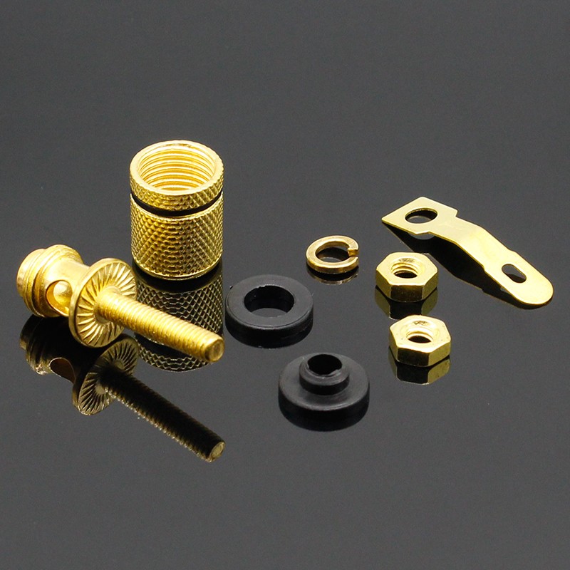 2pcs Gold-plated speaker, banana jack connector, hook terminal, suitable for 4mm banana plugs